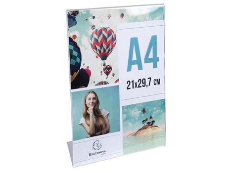 EXACOMPTA Menyholder EXACOMPTA skrå klar A4 (84058D)