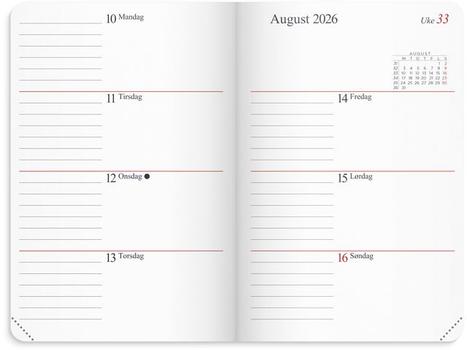 GRIEG Lommekal GRIEG Gemini 2026 Lite sort (98336426)