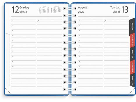 GRIEG Dagbok GRIEG Libra spiral plast 2026 blå (98116326)