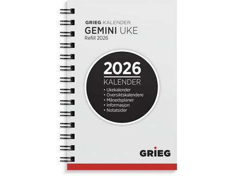 GRIEG Lommekal GRIEG Gemini 2026 refill (98339026)