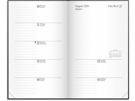 GRIEG Lommekal. GRIEG Maxi 2026 imitert grå (98392226)
