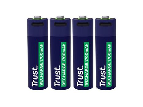 Trust USB-C oppladbare AA-batterier (4) (25631)