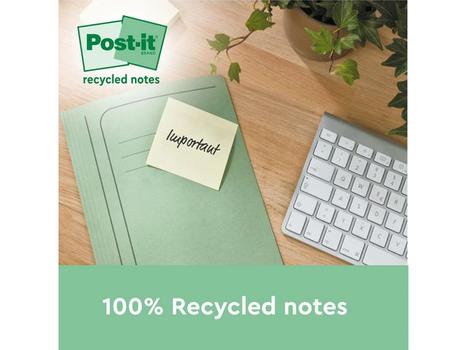 POST-IT Notatblokk POST-IT SSN76x76 resi gul (4) (7100285105*8)