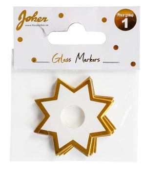 JOKER Drikkemarkør JOKER stjerne gull (12) (68012)