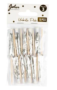 JOKER Partyparaply JOKER sølv (10) (70608)