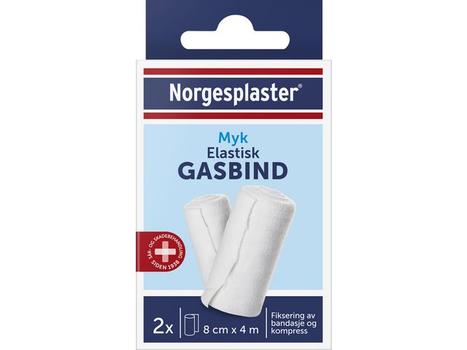 Norgesplaster Gasbind NORGESPLASTER Elastisk 8cmx4m(2) (451143003*10)