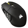 CORSAIR Scimitar Elite trådlös  gamingmus (gun metal) Bluetooth, USB, Optisk, 33000 DPI, 16 programmerbara knappar, lång batteritid, RGB