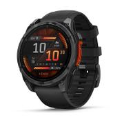 GARMIN FENIX 8 47MM, SLATEGRAY STEEL/BLACK W/BLK BND