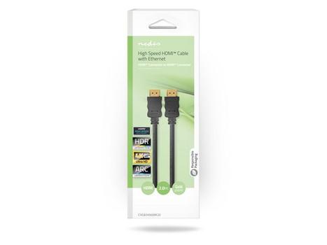 NEDIS Kabel NEDIS HDMI M/M 4K/60HZ 2m sort (CVGB34060BK20)