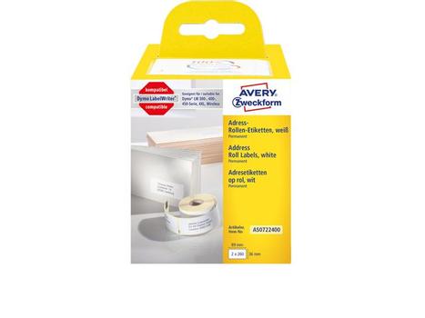 Zweckform Etikett AVERY adresse 89x36mm (520) (253475)