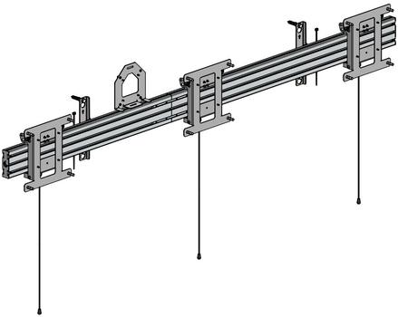 ERGONOMIC SOLUTIONS 3 Up Wall Mount -BLACK- (JAMESHALL003-02)