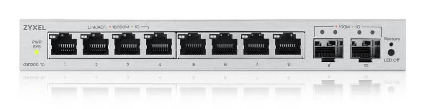 ZYXEL GS1200-10 v3, 8 Port Gigabit,  (GS1200-10V3-EU0101F)