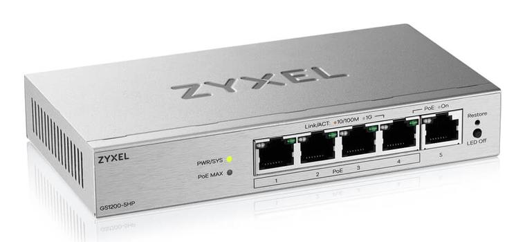ZYXEL GS1200-5HP v3, 5 Port Gigabit  (GS1200-5HPV3-EU0101F)