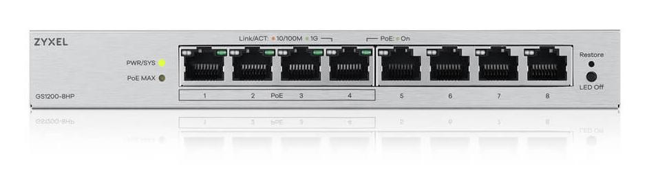 ZYXEL GS1200-8HP v3, 8 Port Gigabit  (GS1200-8HPV3-EU0101F)