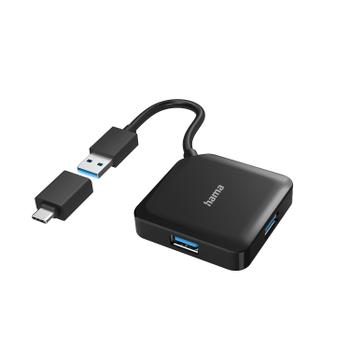 HAMA Hub USB/USB-C 1:4 1.5 Gbit/s (00200116)