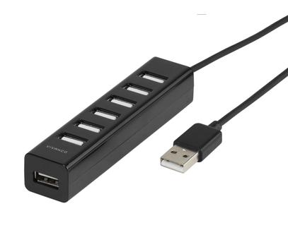 VIVANCO - hub - 7 ports USB hub - 7 ports - Sort (36661)