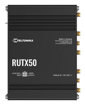 TELTONIKA RUTX50 5G-ruter eSIM 1x5G, 2 SIM, WiFi, GPS/GNSS, eSIM (RUTX50320000)