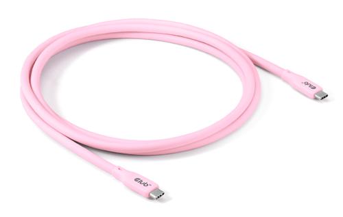 CLUB 3D USB4 Type-C cable 20 Gbps/ 4K60Hz/ PD 240W 48V/5A pink 2m (CAC-3002)