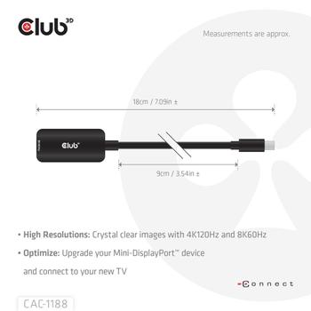 CLUB 3D Mini DisplayportT 1.4 To  (CAC-1188)