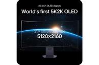 LG 45" UltraGear OLED GX9 21:9 5K2K (5120x2160),  Curved 800R, 0.03ms, 165Hz, DisplayPort 2.1 (45GX950A-B)