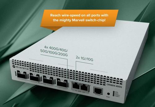 MIKROTIK Cloud Router Switch CRS804 DDQ with RouterOS L6 (CRS804-4DDQ-hRM)