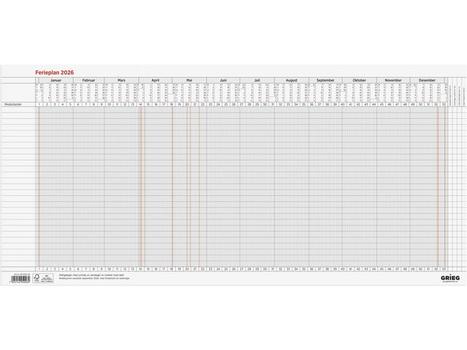 GRIEG Ferieplan GRIEG 2026 (98405026)