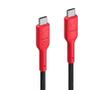 UNISYNK - USB-kabel - USB-C (hann) til USB-C (hann) Data Blocker, Safe Charge - rød (10491)