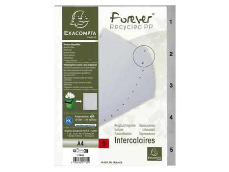 EXACOMPTA Register EXACOMPTA FOREVER A4 1-5 grå (1705E)