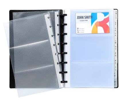 EXACOMPTA Visittkortmappe EXACOMPTA 120 kort sort (9129403)