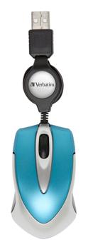 VERBATIM Optical Mini Travel Mouse USB Caribbean Blue (49022)