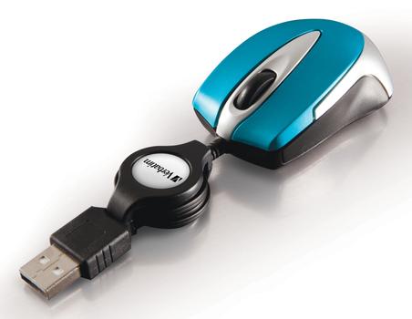 VERBATIM Optical Mini Travel Mouse USB Caribbean Blue (49022)