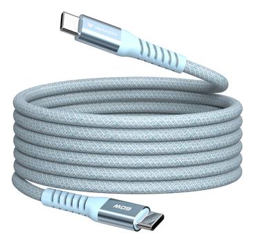 VERBATIM Sync&Charge 60W 120cm USB-C/ USB-C Magnetic blau  31852 (31852)