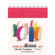 FERCO Tystar festarmbånd rød 100stk