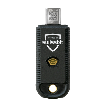 SWISSBIT iShield USB-C Pro Security Key, FIDO2, NFC, WebAuthn, TOTP, HOTP, PIV (SNU20000D1PBCN0-E-01-112-SBB)