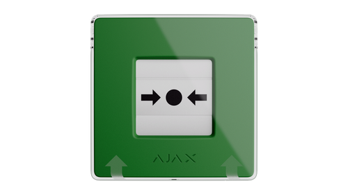 AJAX Manual Call Point (Green) (8EU) ASP | Wireless wall-mounted button for manual fire alarm activation | Green (87639.171.NC1)