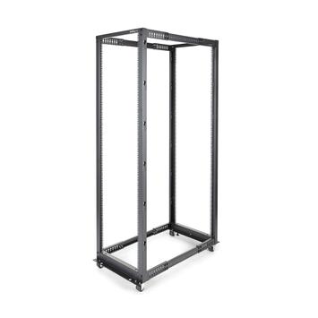 StarTech 42U 19" Open Frame Server Rack, 4 Post Adjustable Depth 23-41" Mobile, Free Standing Rolling Network/ Computer Equipment Data Rack, Dell PowerEdge,  HP ProLiant ThinkServer - Adjustable Server Rack (4PO (4POSTRACK42)