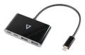 V7 USB-C TO 4IN1 HUB PORT ADAPTER 2 X USB-C AND 2 USB-A EXT PORTS CABL