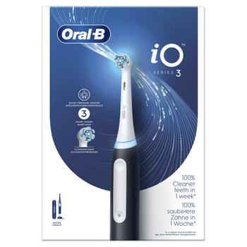 Oral-B iO3 elektrisk tannbørste (sort) 1 tannbørstehode,  reiseetui (731536)