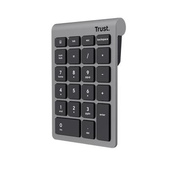 TRUST Xalas Wireless numpad Trådløs numpad med 2.4 GHz mottaker, 22 taster, lang batterilevetid (25709)