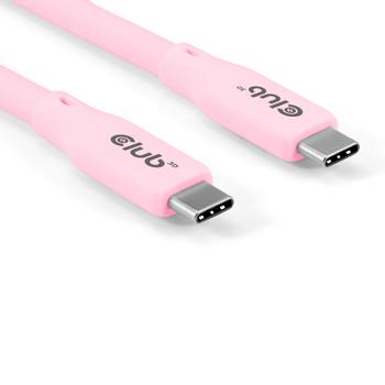 CLUB 3D USB4 Type-C cable 20 Gbps/ 4K60Hz/ PD 240W 48V/5A pink 2m (CAC-3002)