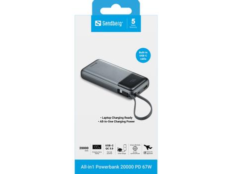 SANDBERG All-in1 Powerbank 20000 PD 67W (421-29)