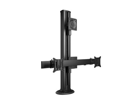 MULTIBRACKETS M - Ställ - för 3 LCD/ plasmapaneler - med grommetbas - stål - svart - skärmstorlek: 24"-50" - disk-monteringsbar (7350073730407)