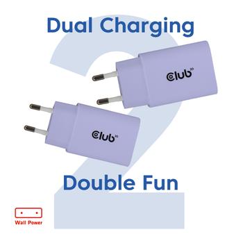 CLUB 3D 2-Pack Usb-C® Charger 30Watt  (CAC-3025)