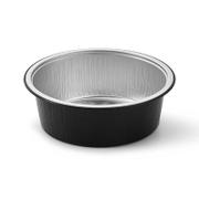 PLUS PACK Foliebakke, Plus Pack Ready2Cook, Rund 440 ml, Ø 133, højde 133 aluminium, black/aluminium pakke a 110 stk