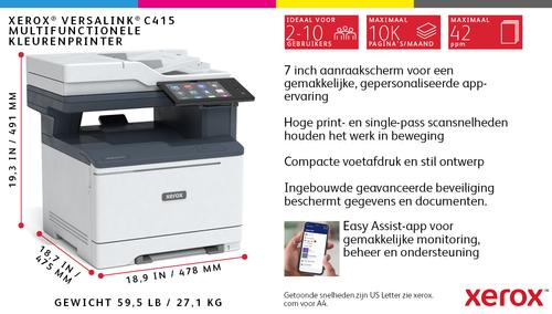 XEROX K/ VersaLinkC415 A4 40ppm Duplx Copy/Prin (C415V_Z?DK)