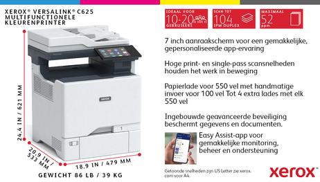 XEROX VersaLink C625V_DN - multifunksjonsskriver - farge (C625V_DN)