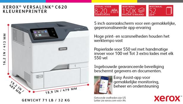 XEROX VersaLink C620V/DN - skriver - farge - laser (C620V_DN)