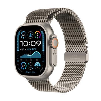 APPLE Watch Ultra 2 49mm GPS + LTE Titan (naturlig) Smartwatch,  Retina display, BT, Vattentät,  WiFi, Milanese Loop i titan (S naturlig) (MX4M3DH/A)