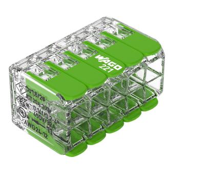 WAGO Serie 221 - 10*4mm (15 Stück) Green Range (221-430)