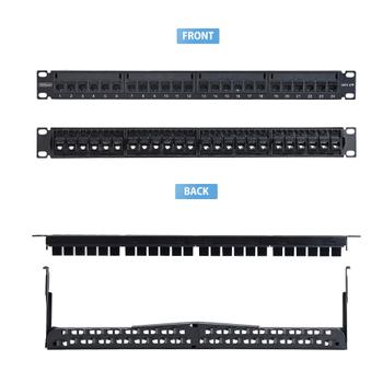 STARTECH 1U FEED THROUGH PATCH PANEL24 PORT WITH RJ45 INLINE COUPLERS CABL (C6PANELUTP241UFT)